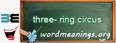 WordMeaning blackboard for three-ring circus